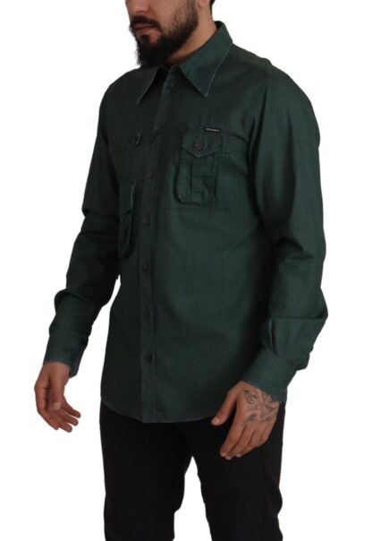 Dolce & Gabbana - Emerald Elegance Slim Fit Casual Shirt