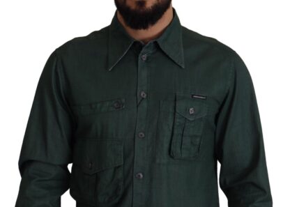 Dolce & Gabbana - Emerald Elegance Slim Fit Casual Shirt