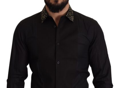 Dolce & Gabbana - Elegant Slim Fit Black Cotton Shirt