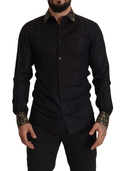 Dolce & Gabbana - Elegant Slim Fit Black Cotton Shirt