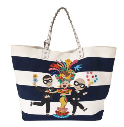 Dolce & Gabbana - Chic Striped Beatrice Tote Handbag