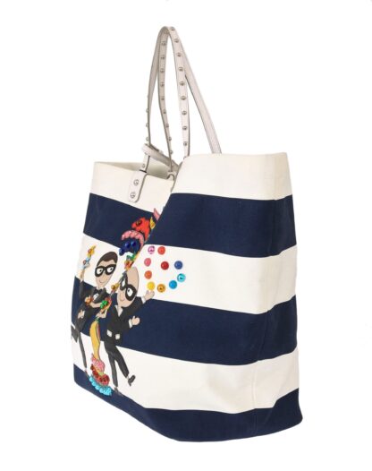 Dolce & Gabbana - Chic Striped Beatrice Tote Handbag