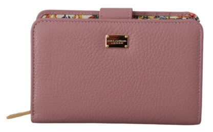 Dolce & Gabbana - Elegant Pink Leather Continental Clutch