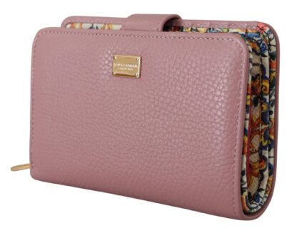 Dolce & Gabbana - Elegant Pink Leather Continental Clutch