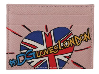 Dolce & Gabbana - Chic Pink Leather Cardholder with Exclusive Print