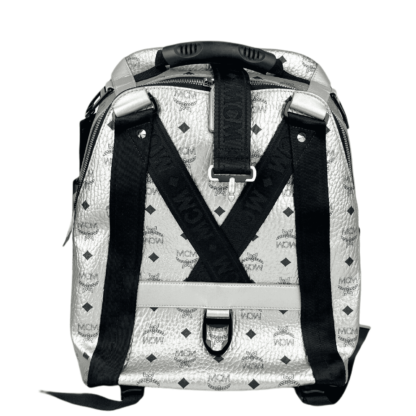 MCM - MCM Women Jemison 2in1 Silver Visetos Medium Backpack Belt Bag