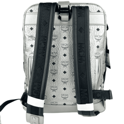 MCM - MCM Women Jemison 2in1 Silver Visetos Medium Backpack Belt Bag