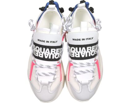 Dsquared² - Chic White Lace-Up Leather Sneakers