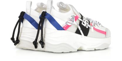 Dsquared² - Chic White Lace-Up Leather Sneakers