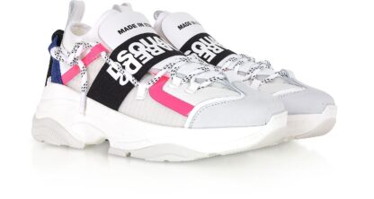 Dsquared² - Chic White Lace-Up Leather Sneakers