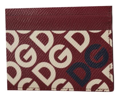 Dolce & Gabbana - Elegant Leather Cardholder in Chic Red