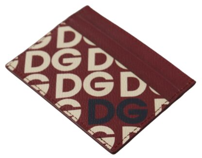 Dolce & Gabbana - Elegant Leather Cardholder in Chic Red