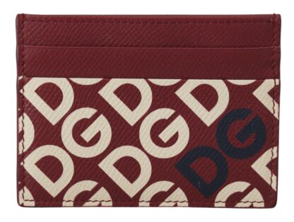 Dolce & Gabbana - Elegant Leather Cardholder in Chic Red