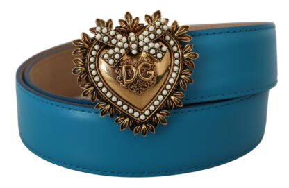 Dolce & Gabbana - Elegant Devotion Heart Buckle Leather Belt