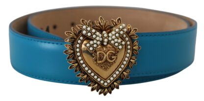 Dolce & Gabbana - Elegant Devotion Heart Buckle Leather Belt