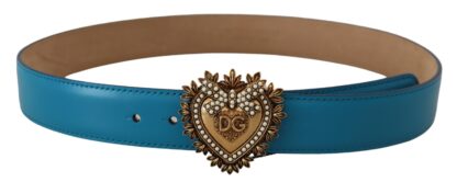 Dolce & Gabbana - Elegant Devotion Heart Buckle Leather Belt