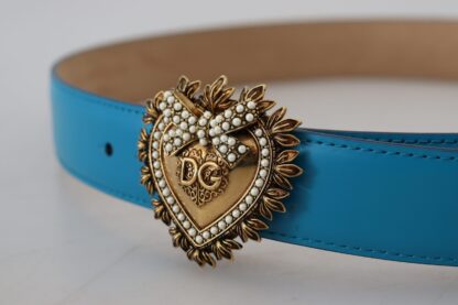 Dolce & Gabbana - Elegant Devotion Heart Buckle Leather Belt