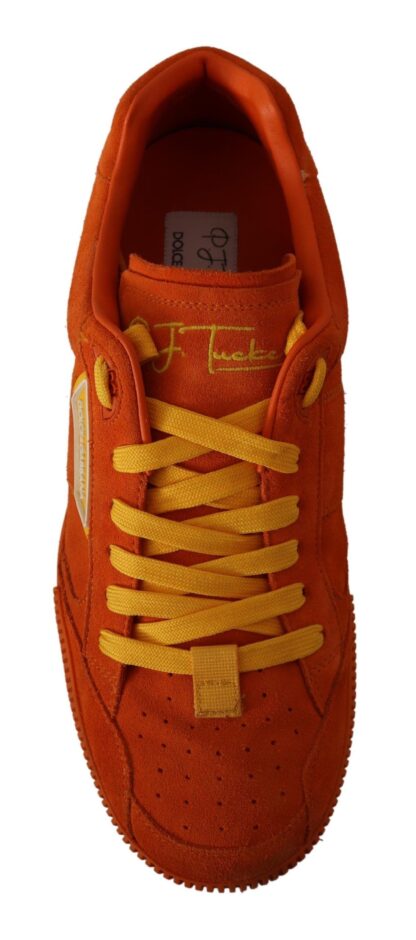 Dolce & Gabbana - Orange Suede Italian Sneakers