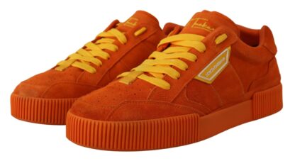 Dolce & Gabbana - Orange Suede Italian Sneakers