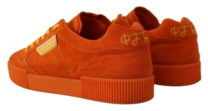 Dolce & Gabbana - Orange Suede Italian Sneakers