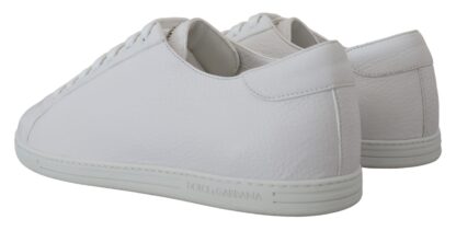 Dolce & Gabbana - Italian Leather White Low-Top Sneakers