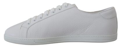 Dolce & Gabbana - Italian Leather White Low-Top Sneakers