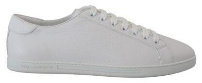 Dolce & Gabbana - Italian Leather White Low-Top Sneakers