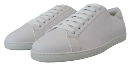 Dolce & Gabbana - Italian Leather White Low-Top Sneakers