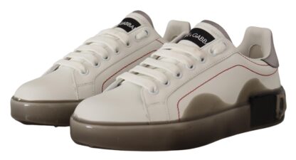 Dolce & Gabbana - Elegant White Leather Sneakers