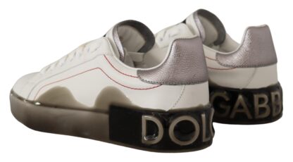 Dolce & Gabbana - Elegant White Leather Sneakers