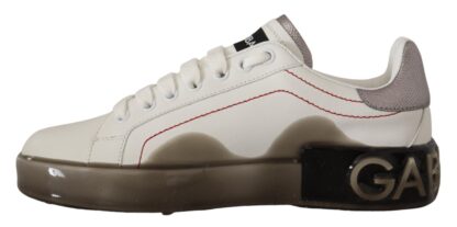 Dolce & Gabbana - Elegant White Leather Sneakers