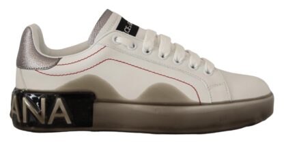 Dolce & Gabbana - Elegant White Leather Sneakers