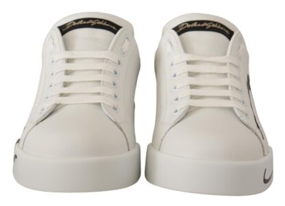 Dolce & Gabbana - Elegant White Gold Portofino Sneakers