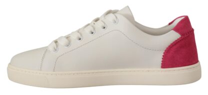 Dolce & Gabbana - Elegant White Leather Low-Top Sneakers