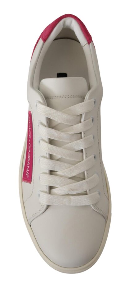 Dolce & Gabbana - Elegant White Leather Low-Top Sneakers