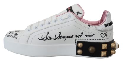 Dolce & Gabbana - Queen Crown Chic Leather Sneakers