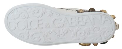 Dolce & Gabbana - Queen Crown Chic Leather Sneakers