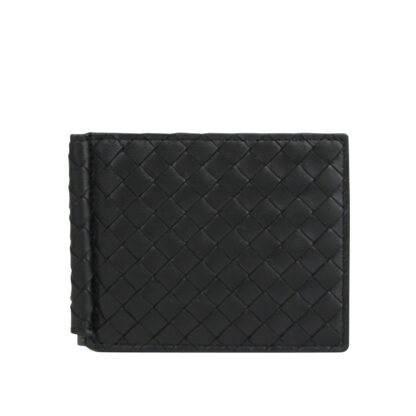 Bottega Veneta - Bottega Veneta Men's Intercciaco Black Leather Intercciaco Woven Wallet