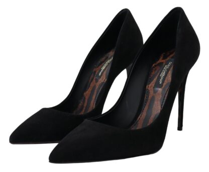 Dolce & Gabbana - Elegant Black Suede Stiletto Pumps