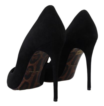 Dolce & Gabbana - Elegant Black Suede Stiletto Pumps