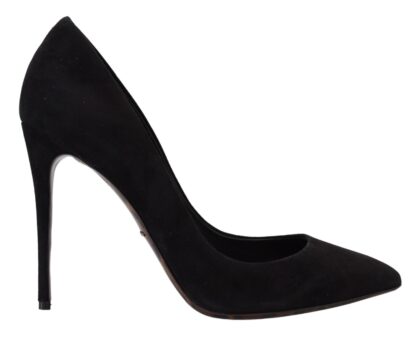 Dolce & Gabbana - Elegant Black Suede Stiletto Pumps