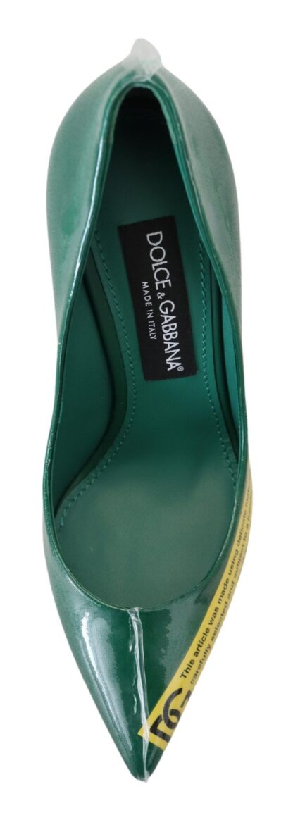 Dolce & Gabbana - Emerald Elegance Leather Heels Pumps