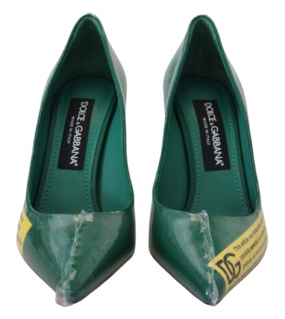 Dolce & Gabbana - Emerald Elegance Leather Heels Pumps