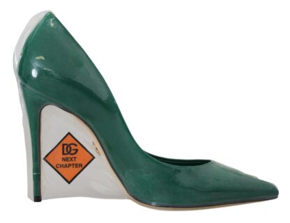 Dolce & Gabbana - Emerald Elegance Leather Heels Pumps