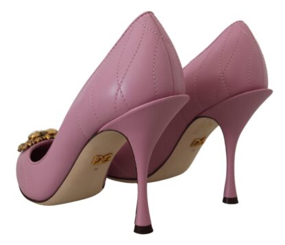 Dolce & Gabbana - Devotion Leather Heels in Pink