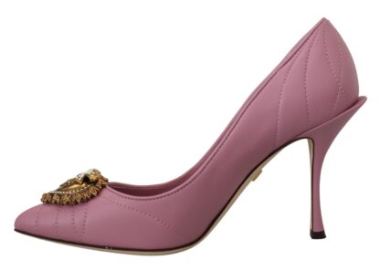 Dolce & Gabbana - Devotion Leather Heels in Pink