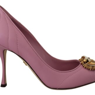 Dolce & Gabbana - Elegant Pink Velvet Devotion Loafers