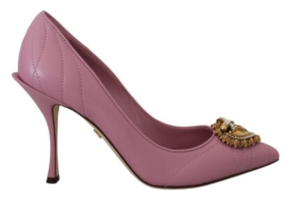 Dolce & Gabbana - Devotion Leather Heels in Pink