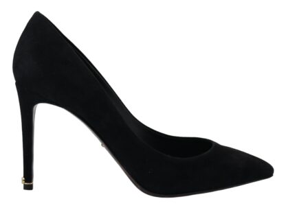 Dolce & Gabbana - Elegant Black Suede Stiletto Heels Pumps