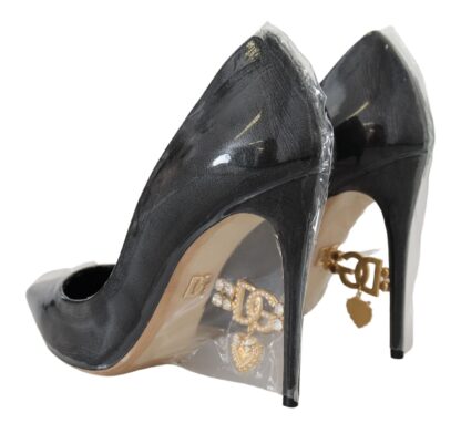 Dolce & Gabbana - Elegant Black Gold Detail Heels Pumps